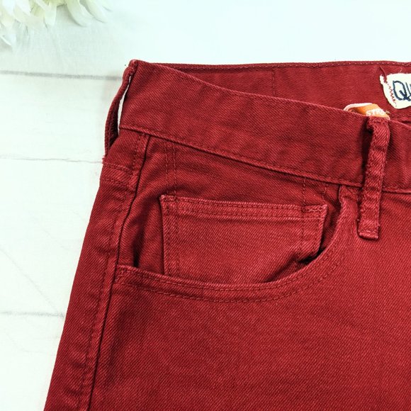 QuikJean Quiksilver Red Slim Fit Straight Leg Jean - Picture 4 of 12